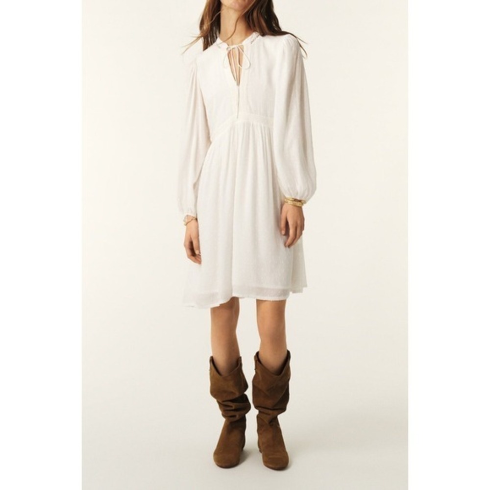Ba&sh Petunia Mini Dress Ecru Size 0 New With Tags